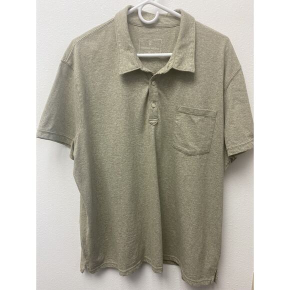 Mutual Weave Men's Polo Shirt Green Short Sleeve Casual Cotton Pocket Size XXL - Picture 1 of 4